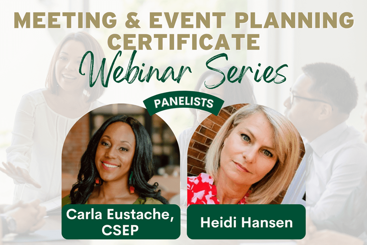 meeting and event planning certificate webinar